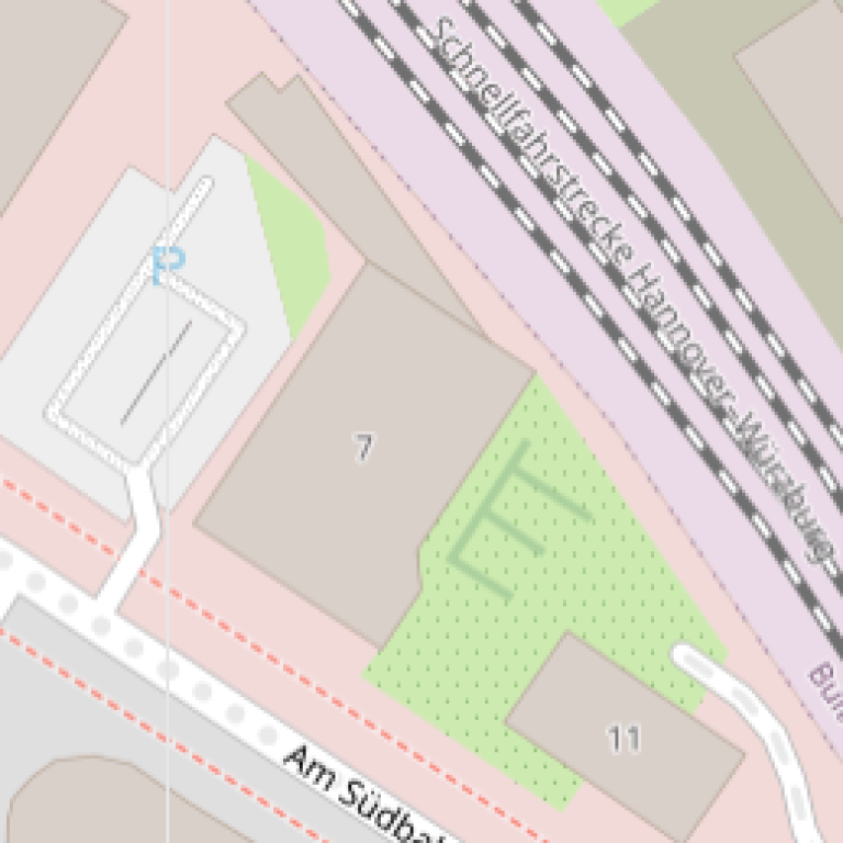 RSV Halle — Detail (Eingang / Parken)